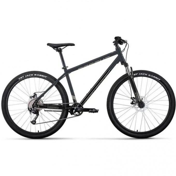 Велосипед FORWARD APACHE 27,5 2.0 D 27,5", рама 15", темно-серый/черный, 2023 RB3F780C8DGYXBK
