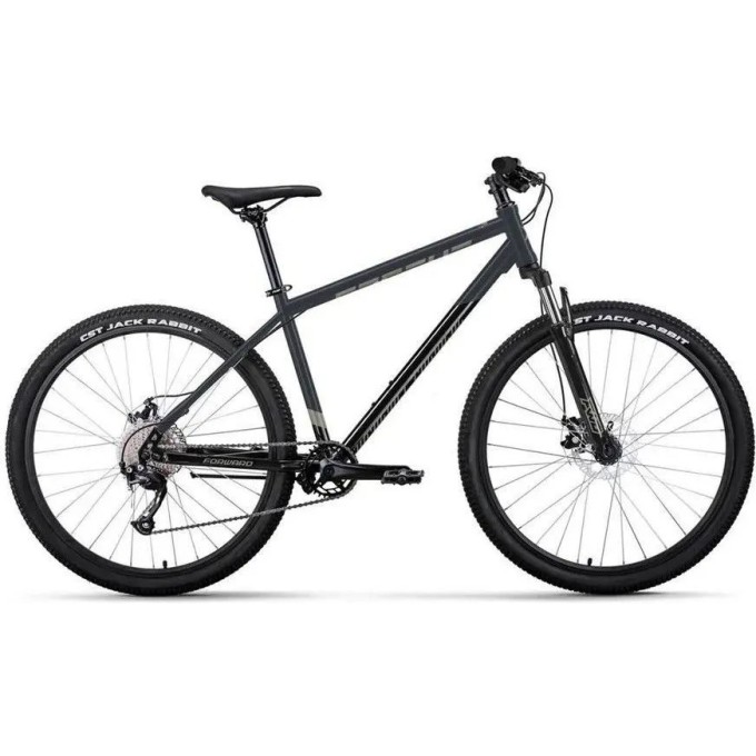Велосипед FORWARD APACHE 27,5 2.0 D 27,5", рама 17", темно-серый/черный, 2023 RB3F780C9DGYXBK