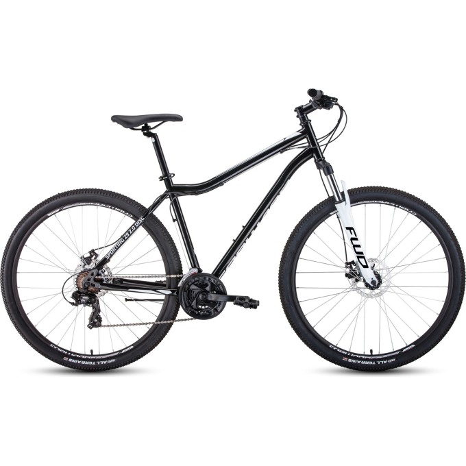 Велосипед FORWARD SPORTING 29 2.0 disc (2021) черный/белый с рамой 21" 74420 CHERNYII/BELYII 21