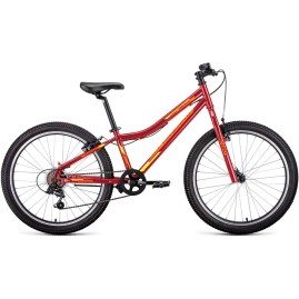 Велосипед FORWARD TITAN 24 1.0 (24" 6 ск. рост. 12") 2022, красный/желтый Велосипед FORWARD TITAN 24 1.0 (24" 6 ск. рост. 12") 2022, красный/желтый