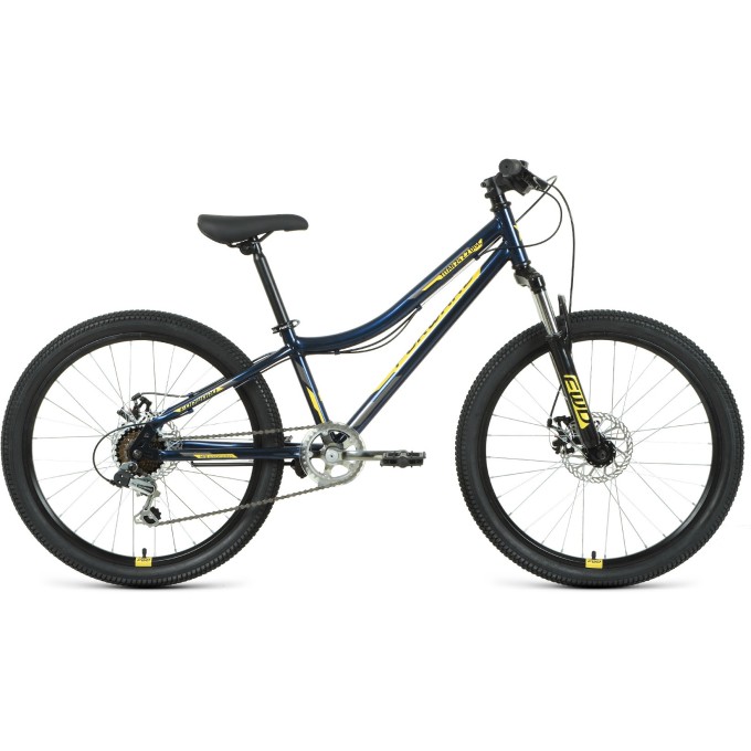 Велосипед FORWARD TITAN 24 2.2 disc (2021) темно-синий/золотой 75178 TEMNO-SINII/ZOLOTOI