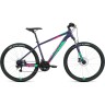 Велосипеды FORWARD APACHE 27,5 3.2 disc (2021) фиолетовый/зеленый с рамой 19" 74770 FIOLETOVYII/ZELENYII 19